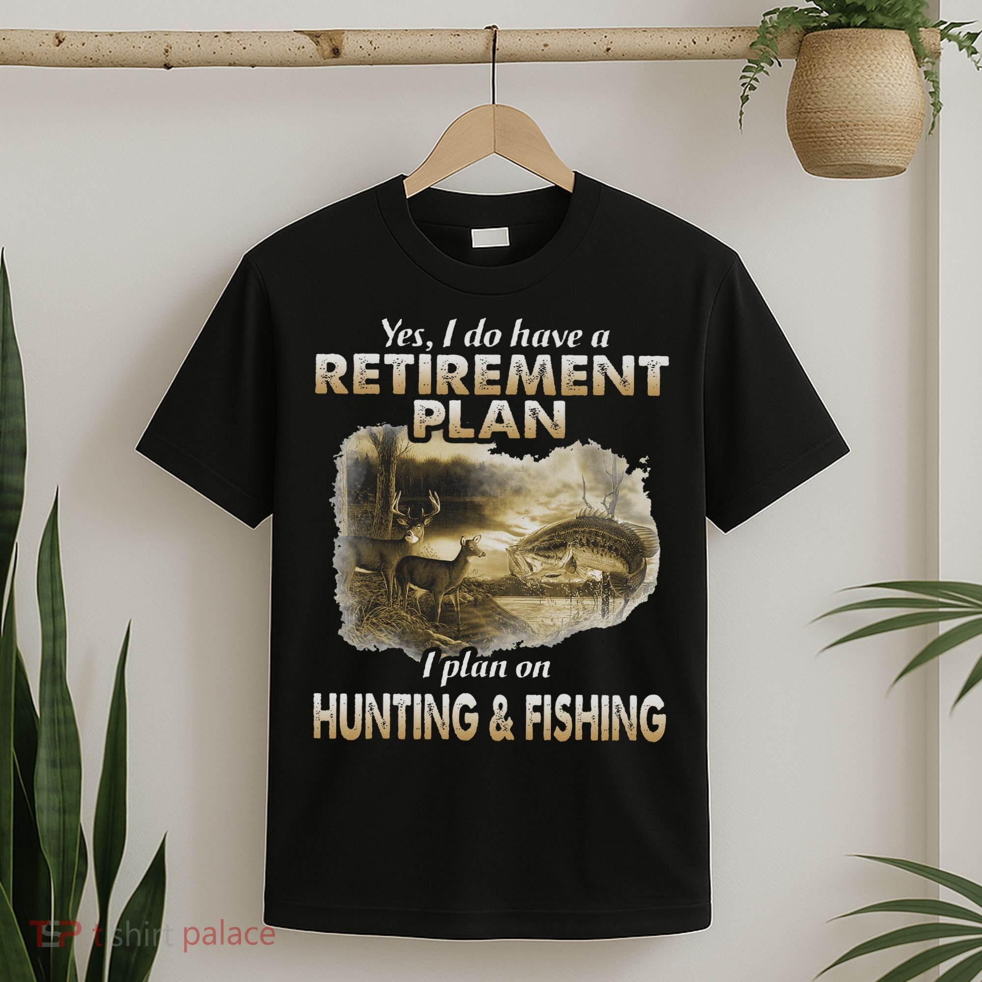 My Retirement Plan Hunting Fishing Hunters Grandpa Fun Gift T-Shirt