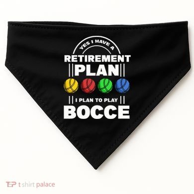My Retirement Plan Bocce Ball Player Grandpa Bocce USA-Made Doggie Bandana