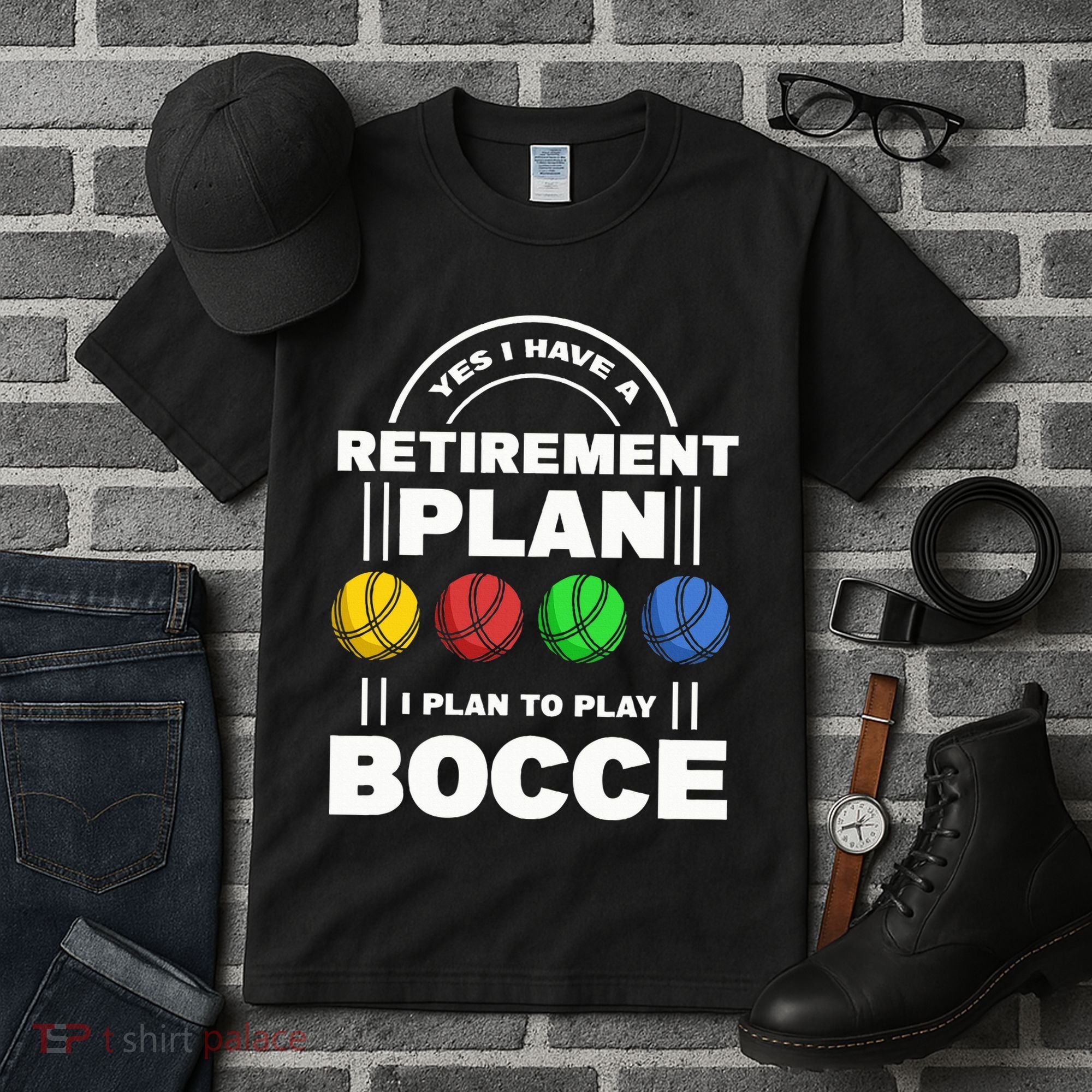My Retirement Plan Bocce Ball Player Grandpa Bocce Tall T-Shirt