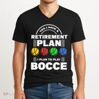 My Retirement Plan Bocce Ball Player Grandpa Bocce V-Neck T-Shirt thumb 2