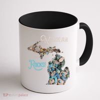 Michigan Rocks Petoskey Stone Hunting Great Lakes State Coffee Mug thumb 1