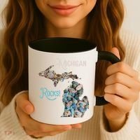 Michigan Rocks Petoskey Stone Hunting Great Lakes State Coffee Mug thumb 3