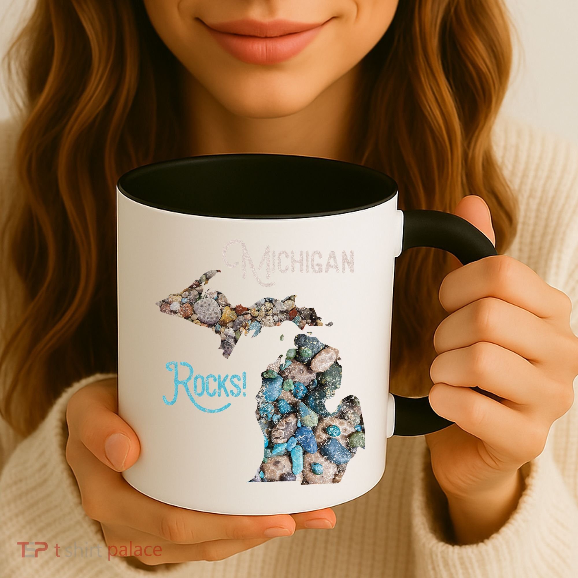 Michigan Rocks Petoskey Stone Hunting Great Lakes State Coffee Mug