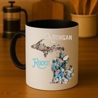 Michigan Rocks Petoskey Stone Hunting Great Lakes State Coffee Mug thumb 4