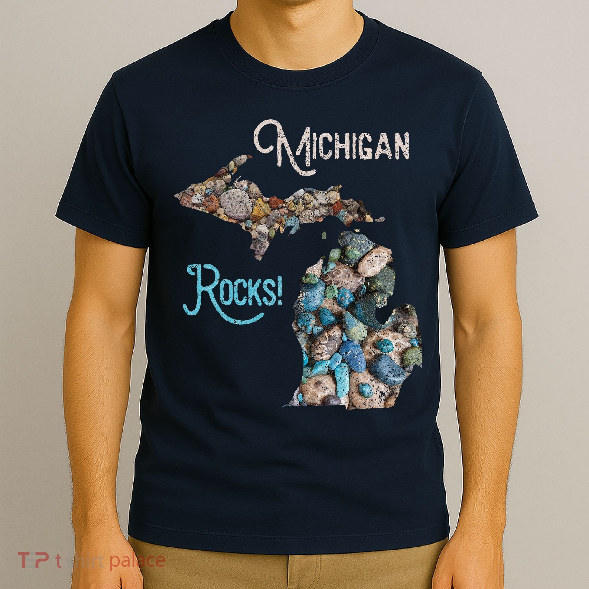 Michigan Rocks Petoskey Stone Hunting Great Lakes State T-Shirt