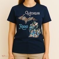 Michigan Rocks Petoskey Stone Hunting Great Lakes State T-Shirt thumb 4