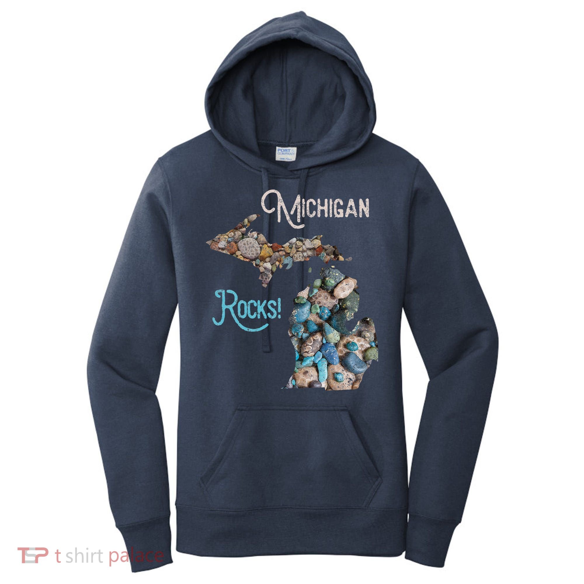 Michigan Rocks Petoskey Stone Hunting Great Lakes State Women's Hoodie