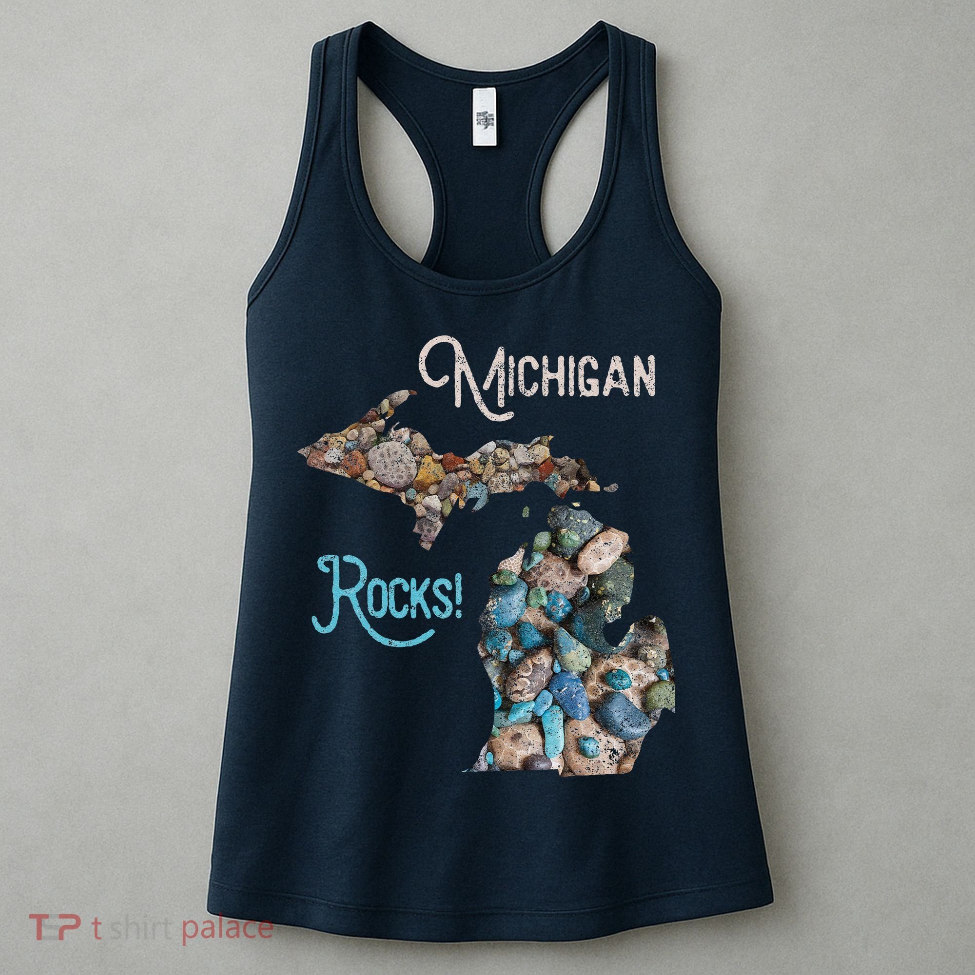 Michigan Rocks Petoskey Stone Hunting Great Lakes State Women's Tank Top