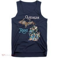 Michigan Rocks Petoskey Stone Hunting Great Lakes State Tank Top thumb 0