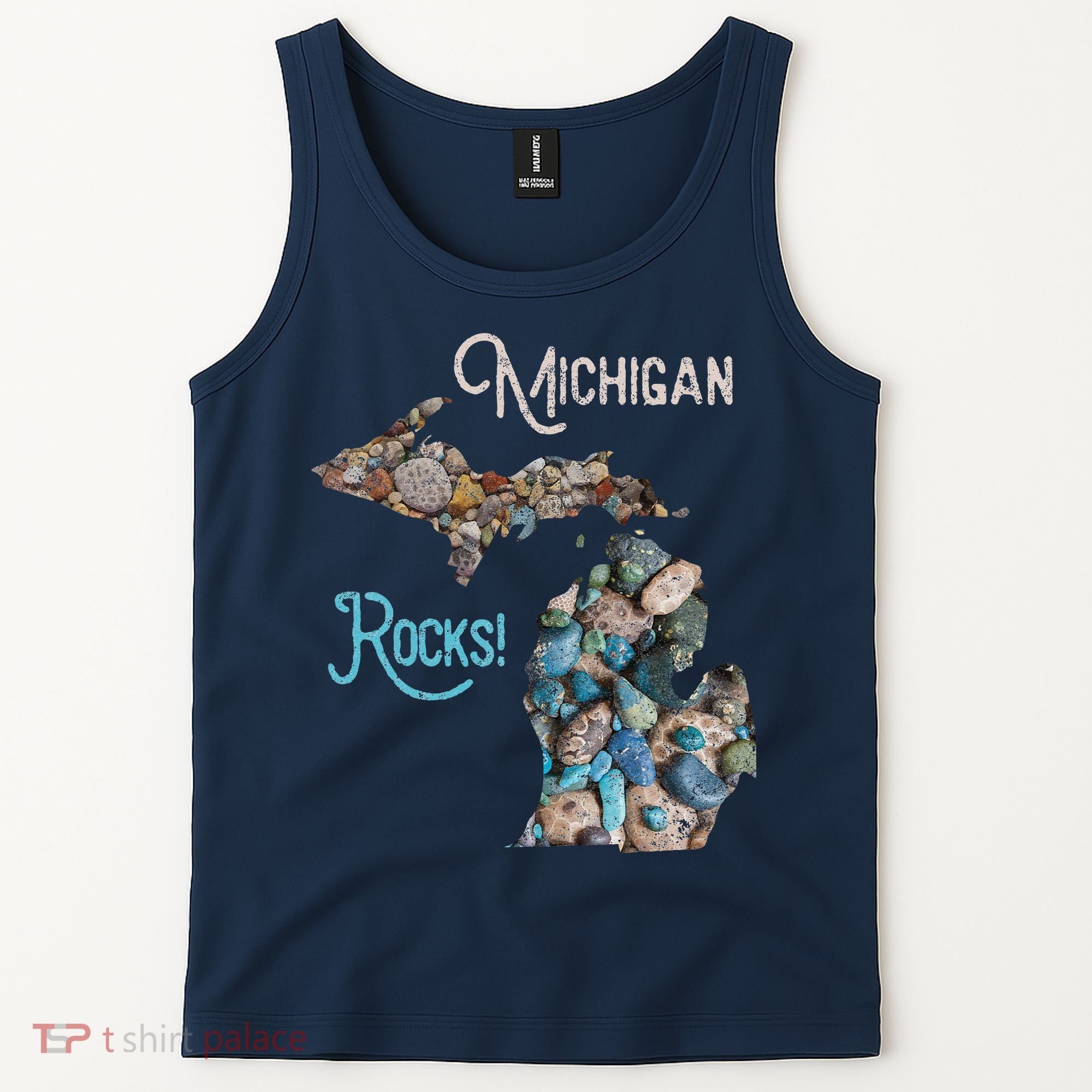 Michigan Rocks Petoskey Stone Hunting Great Lakes State Tank Top
