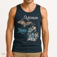 Michigan Rocks Petoskey Stone Hunting Great Lakes State Tank Top thumb 3