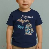 Michigan Rocks Petoskey Stone Hunting Great Lakes State Toddler T-Shirt thumb 2