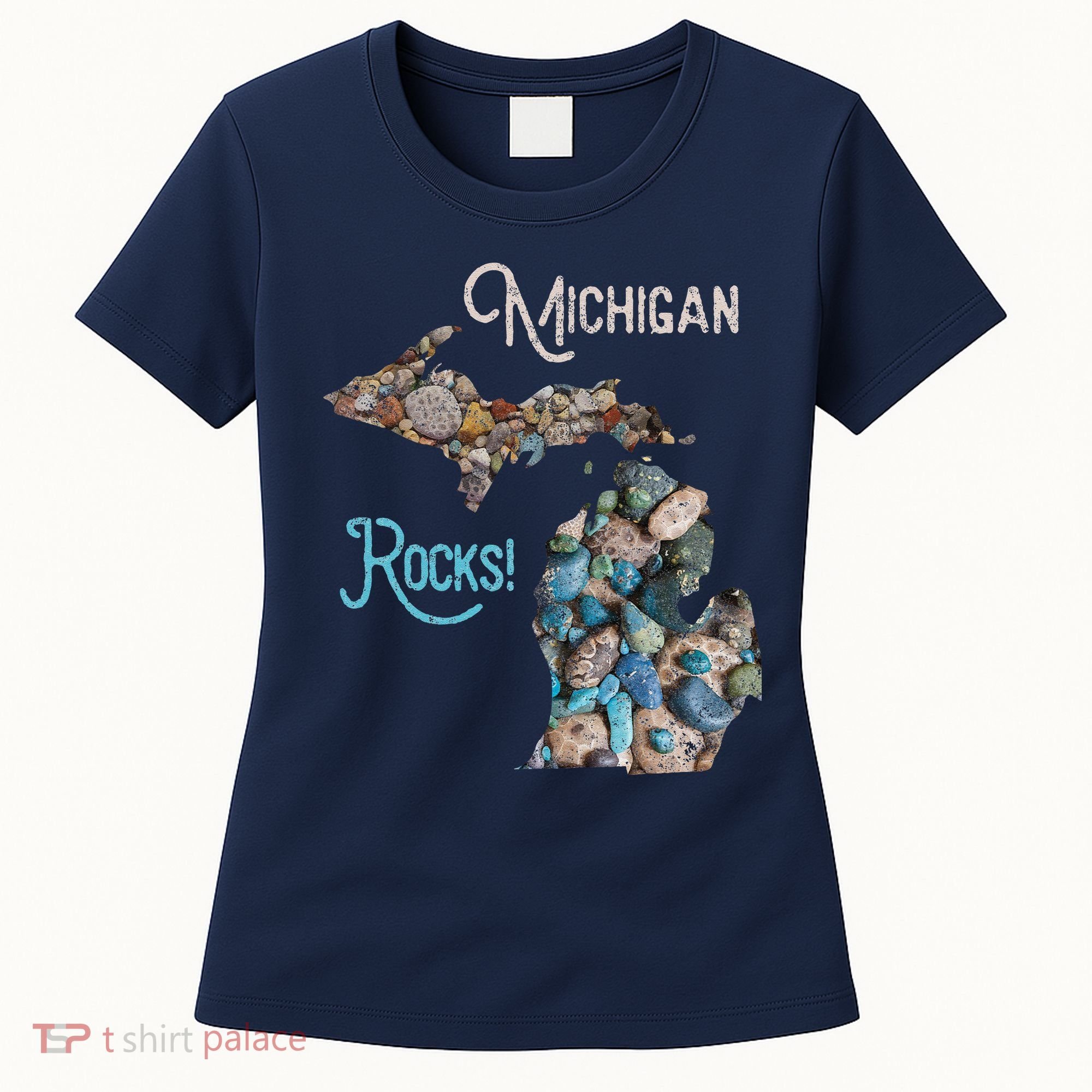 Michigan Rocks Petoskey Stone Hunting Great Lakes State Women's T-Shirt