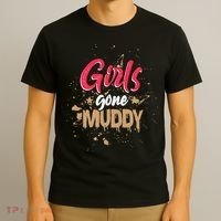 Mud Run Princess Girl Gone Muddy Team Girl ATV T-Shirt thumb 3
