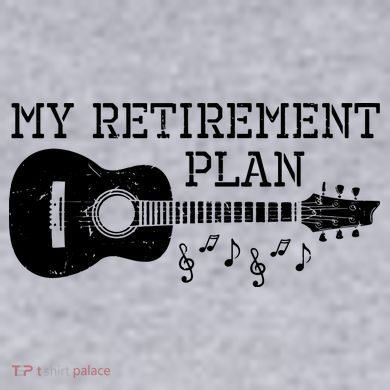 My Retirement Plan Guitar Music Notes Retiree Pension Gift Women's Racerback Cropped Tank