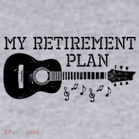 My Retirement Plan Guitar Music Notes Retiree Pension Gift Women's Racerback Cropped Tank thumb 2