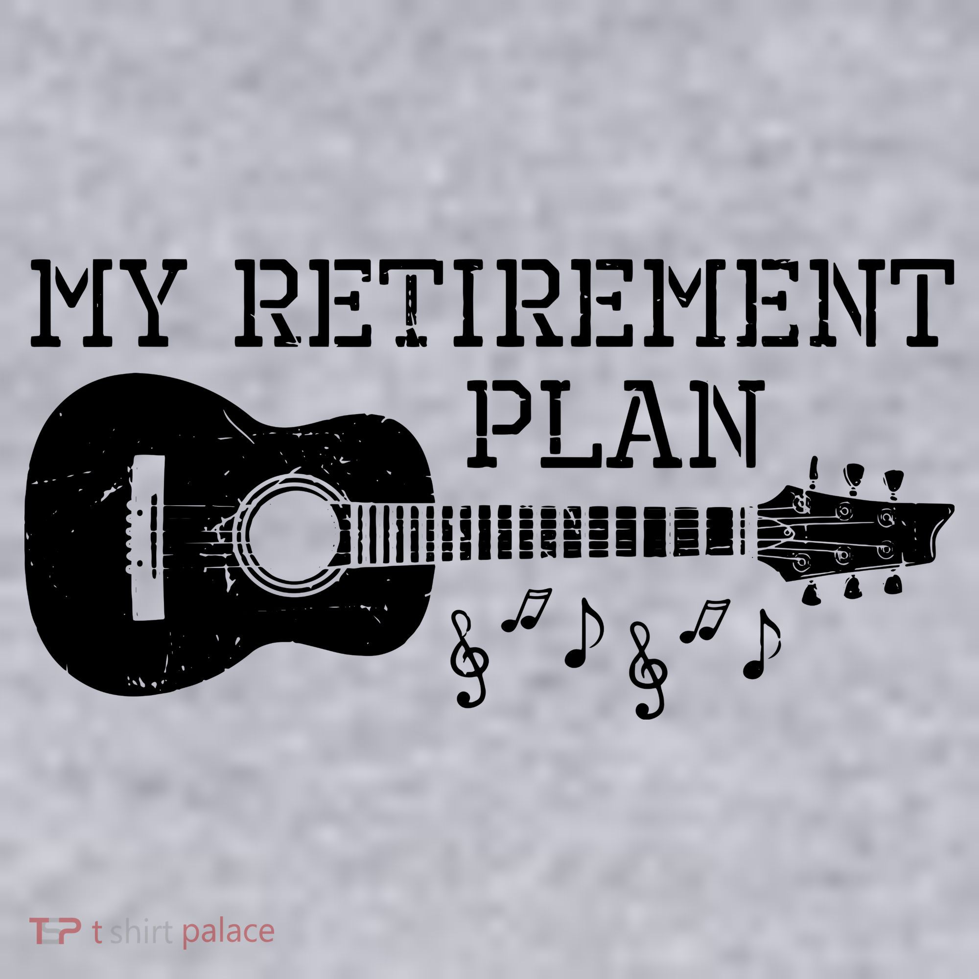 My Retirement Plan Guitar Music Notes Retiree Pension Gift Women's Racerback Cropped Tank