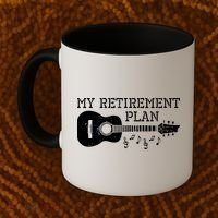 My Retirement Plan Guitar Music Notes Retiree Pension Gift Coffee Mug thumb 2