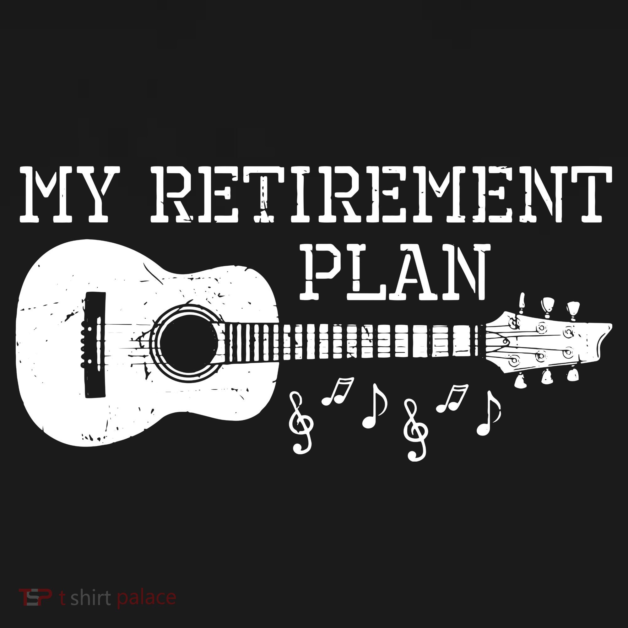My Retirement Plan Guitar Music Notes Retiree Pension Gift Ladies PosiCharge Competitor Racerback Tank