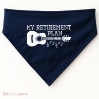 My Retirement Plan Guitar Music Notes Retiree Pension Gift USA-Made Doggie Bandana thumb 0