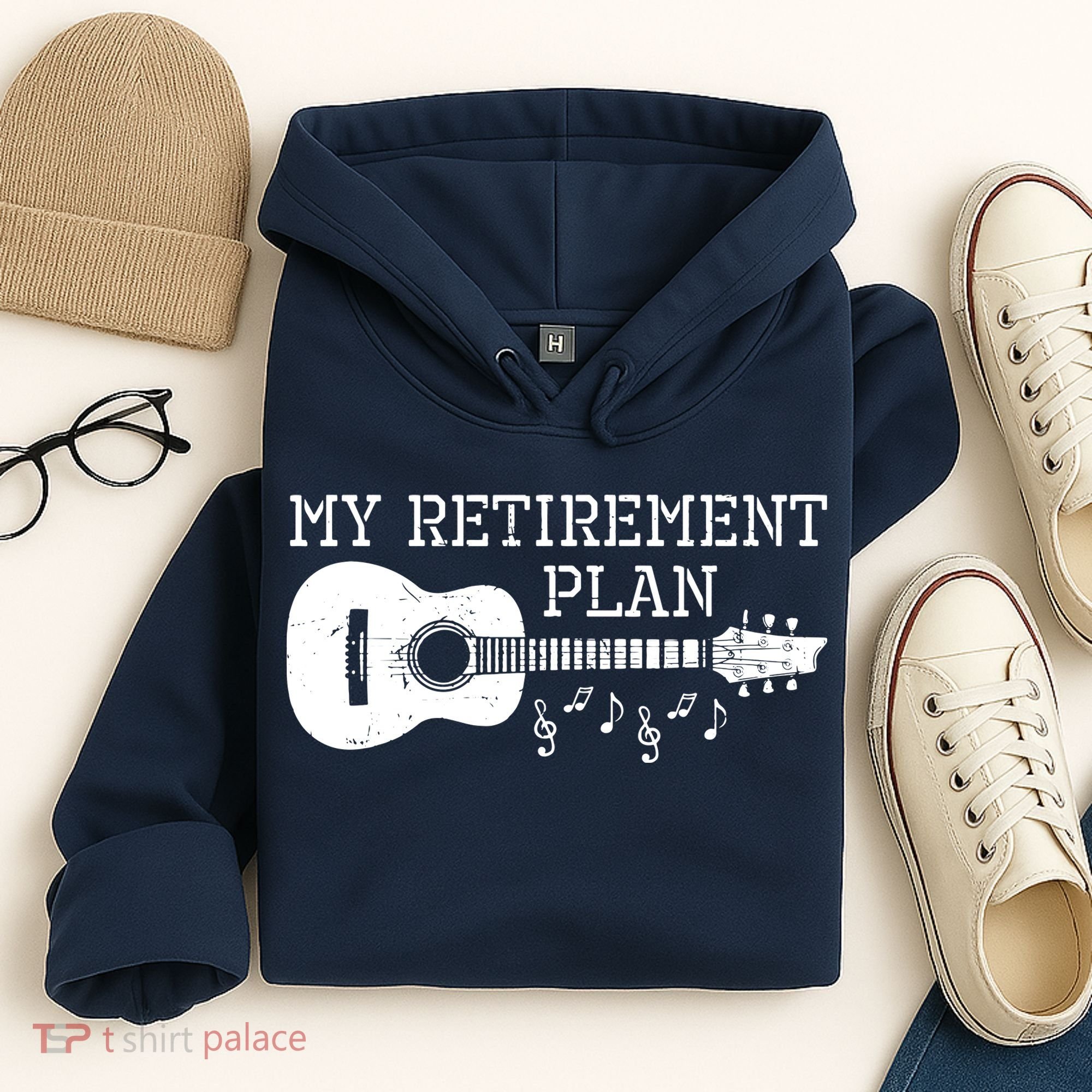 My Retirement Plan Guitar Music Notes Retiree Pension Gift Hoodie