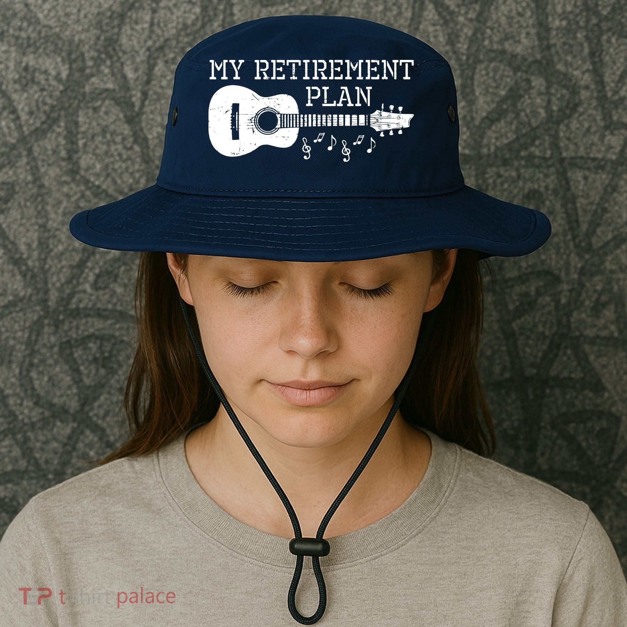 My Retirement Plan Guitar Music Notes Retiree Pension Gift Bucket Hat