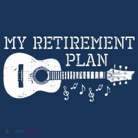 My Retirement Plan Guitar Music Notes Retiree Pension Gift Coaster thumb 2