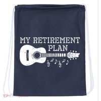 My Retirement Plan Guitar Music Notes Retiree Pension Gift Drawstring Bag thumb 0