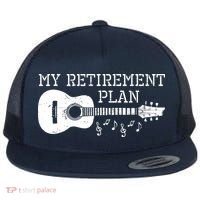 My Retirement Plan Guitar Music Notes Retiree Pension Gift Flat Bill Trucker Hat thumb 0