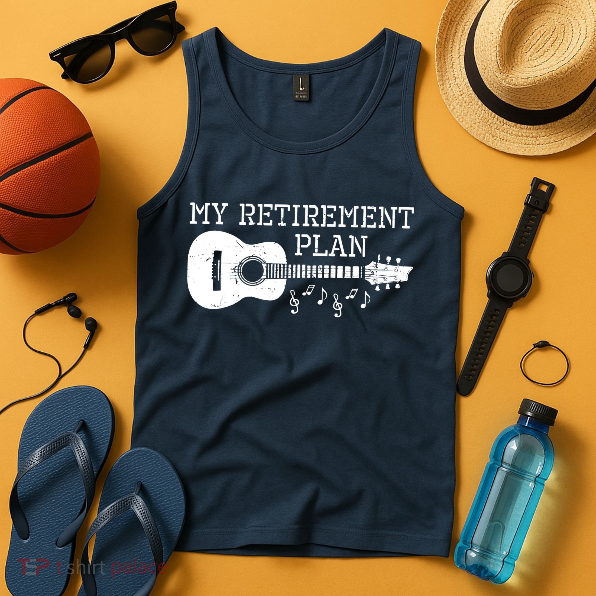 My Retirement Plan Guitar Music Notes Retiree Pension Gift Tank Top