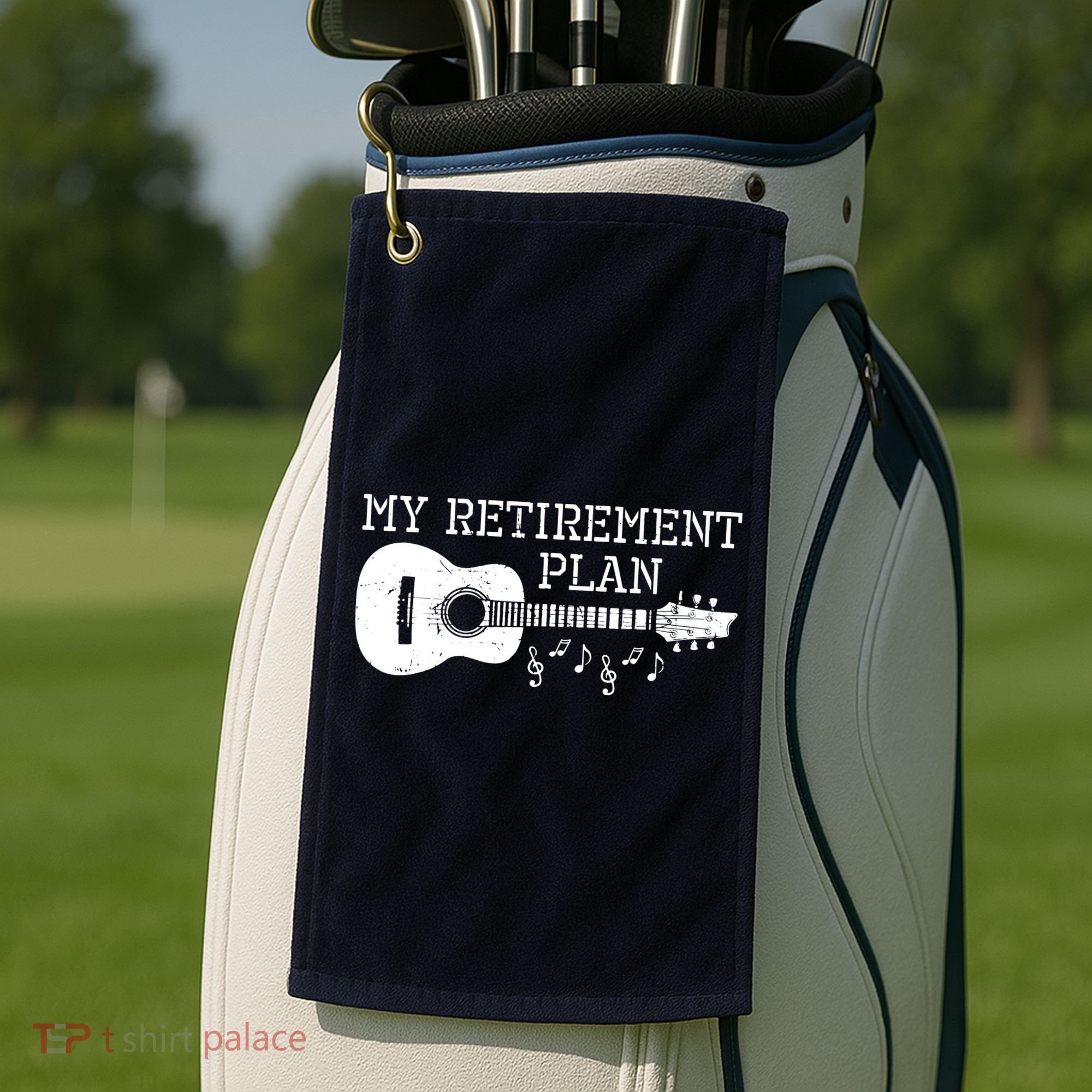 My Retirement Plan Guitar Music Notes Retiree Pension Gift Golf Towel