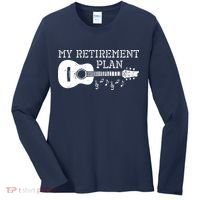 My Retirement Plan Guitar Music Notes Retiree Pension Gift Women's Long Sleeve Shirt thumb 0