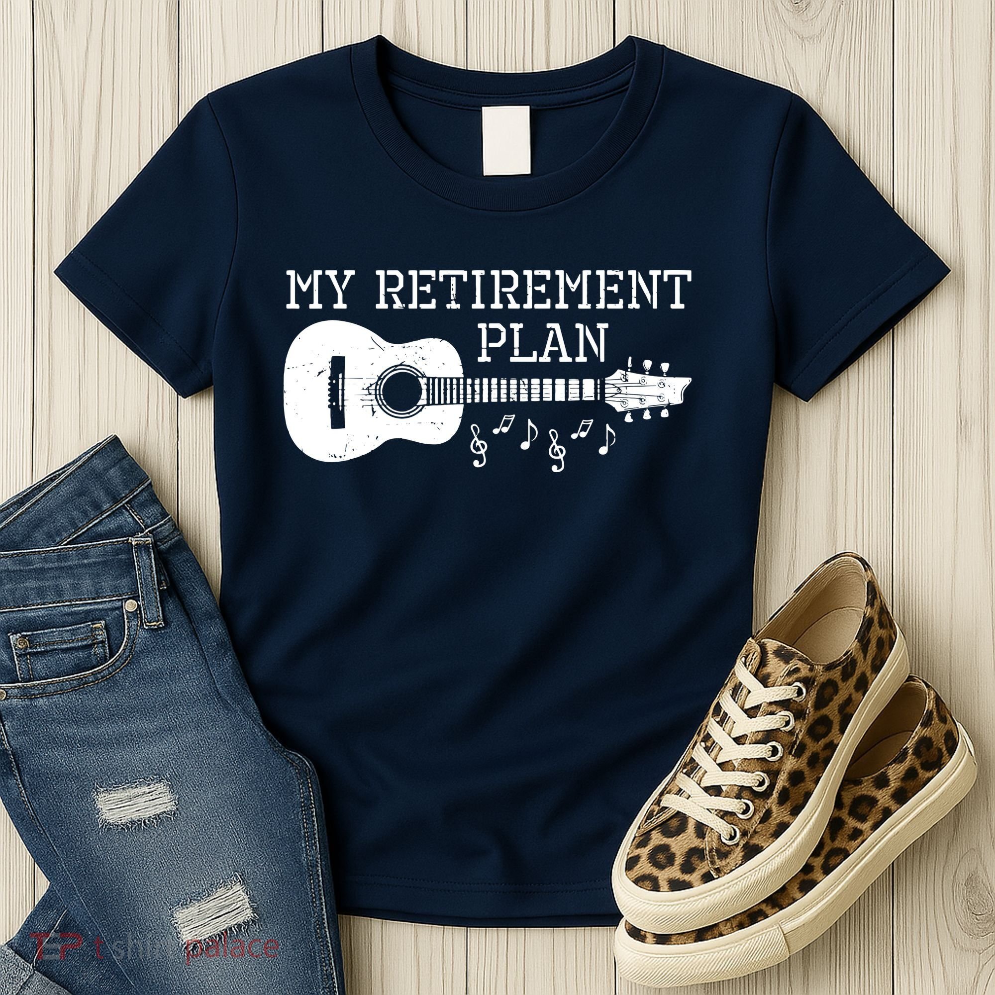 My Retirement Plan Guitar Music Notes Retiree Pension Gift Women's T-Shirt