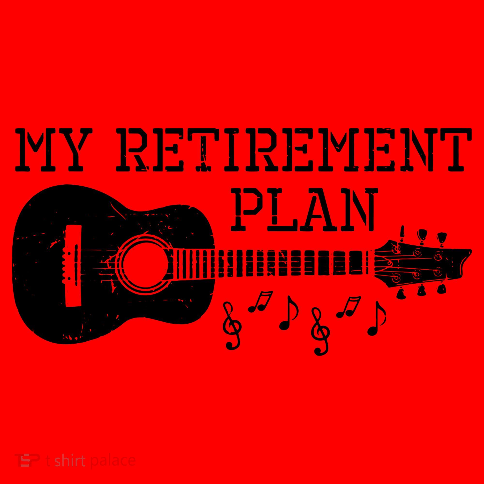 My Retirement Plan Guitar Music Notes Retiree Pension Gift Santa Hat