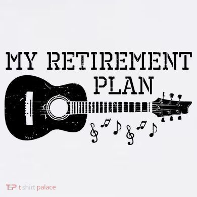 My Retirement Plan Guitar Music Notes Retiree Pension Gift Garment-Dyed Sweatshirt
