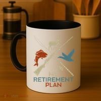 My Retirement Plan Hunting Fishing Hunter Grandfather Coffee Mug thumb 4