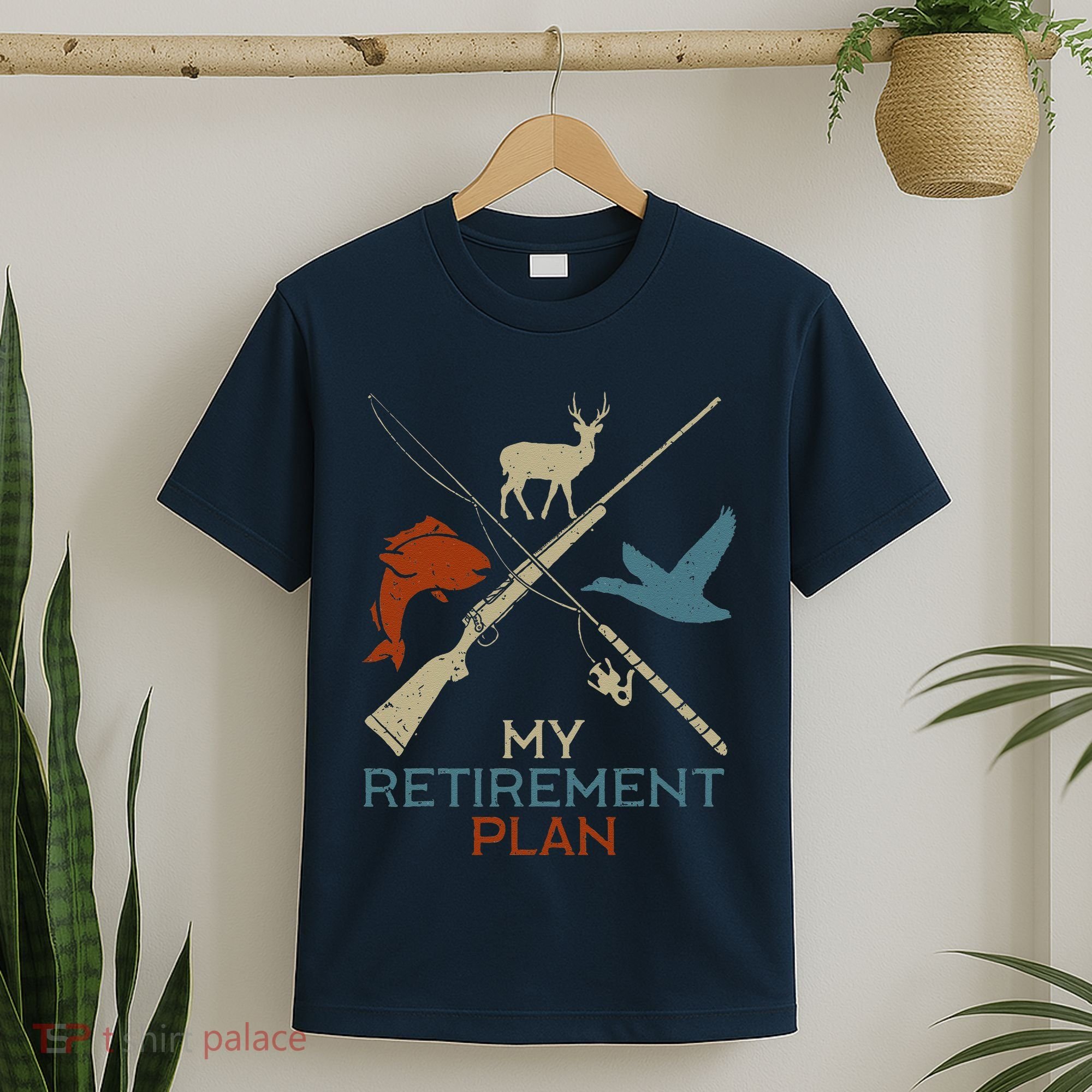 My Retirement Plan Hunting Fishing Hunter Grandfather T-Shirt