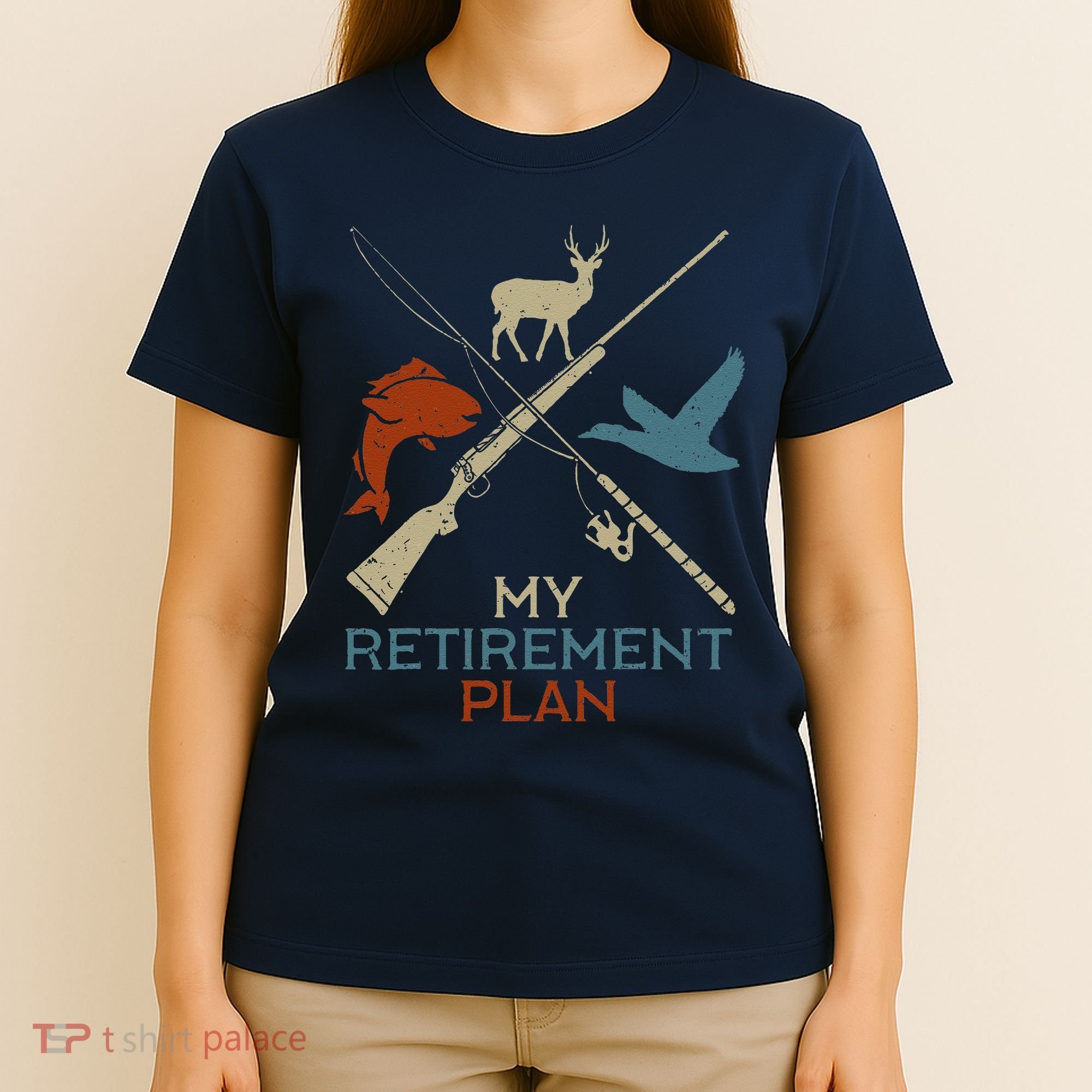 My Retirement Plan Hunting Fishing Hunter Grandfather T-Shirt