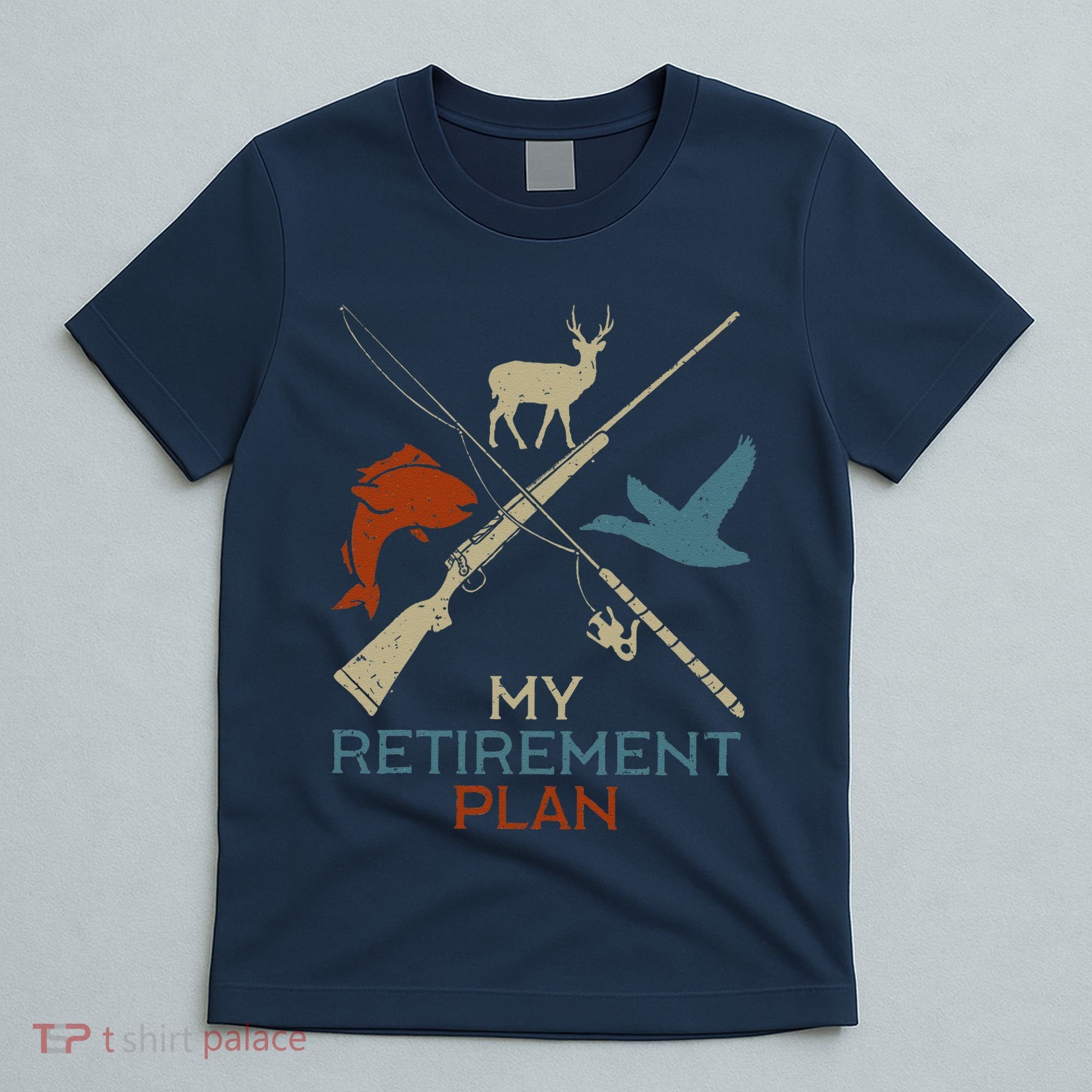 My Retirement Plan Hunting Fishing Hunter Grandfather T-Shirt