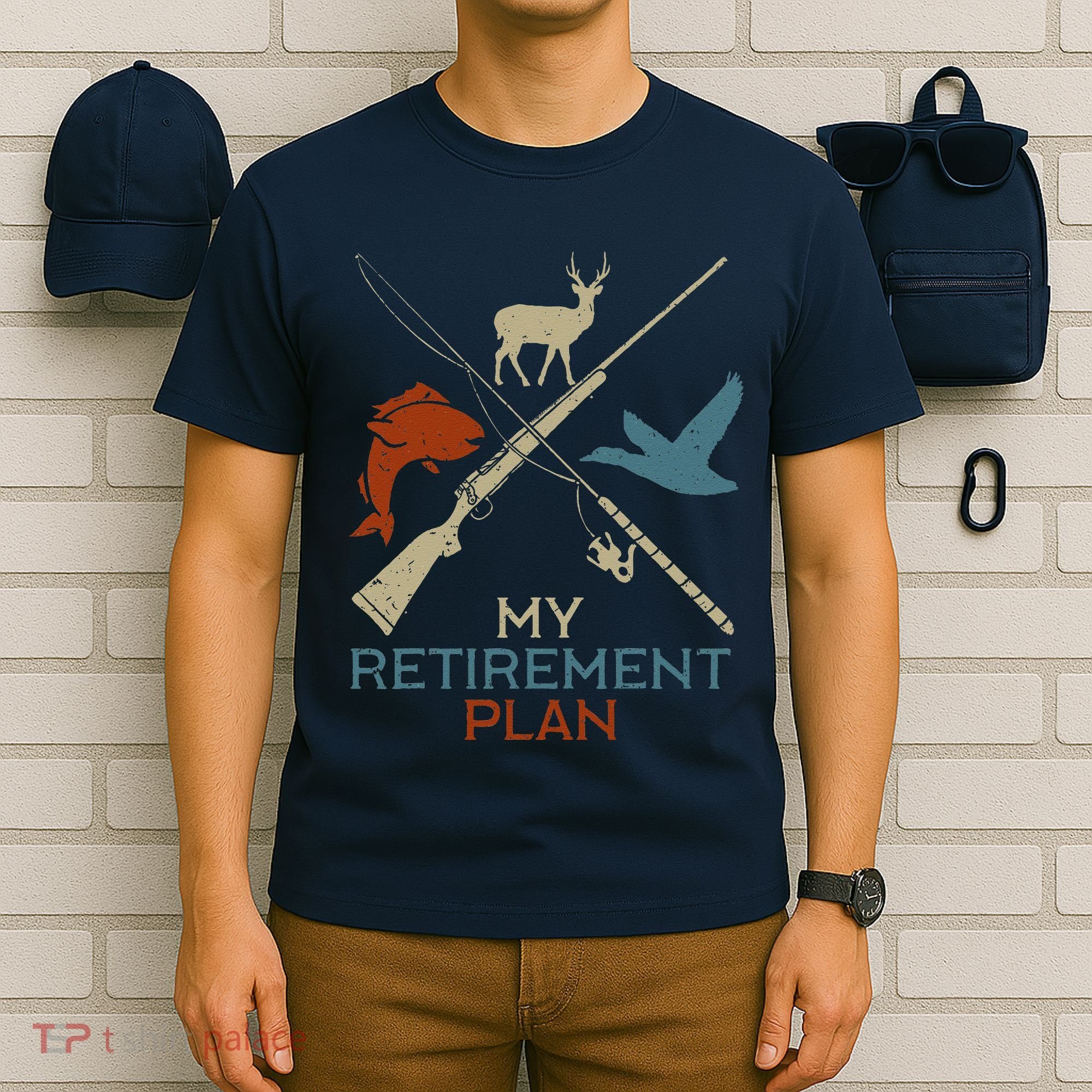 My Retirement Plan Hunting Fishing Hunter Grandfather T-Shirt