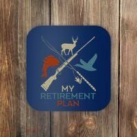 My Retirement Plan Hunting Fishing Hunter Grandfather Coaster thumb 0