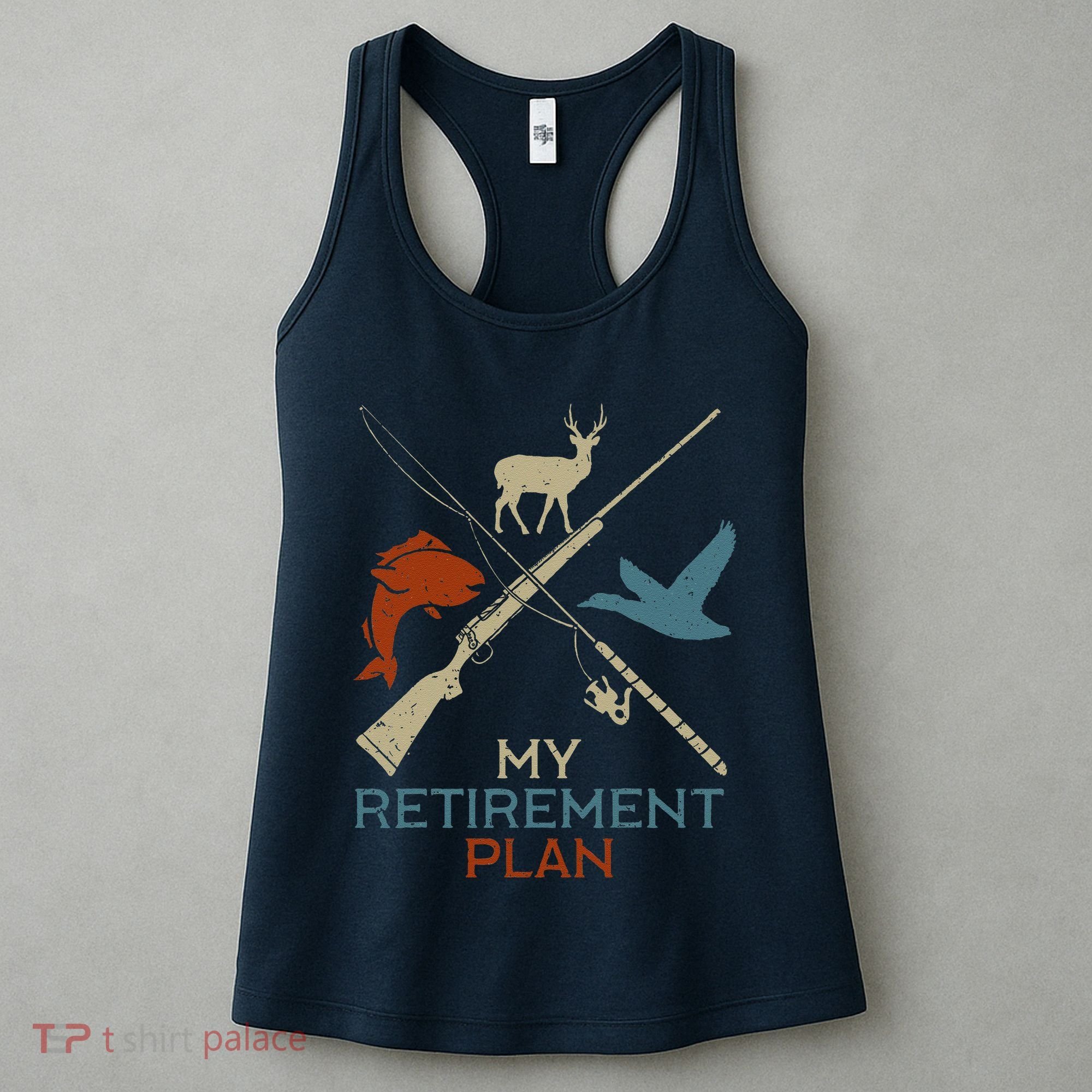 My Retirement Plan Hunting Fishing Hunter Grandfather Women's Tank Top
