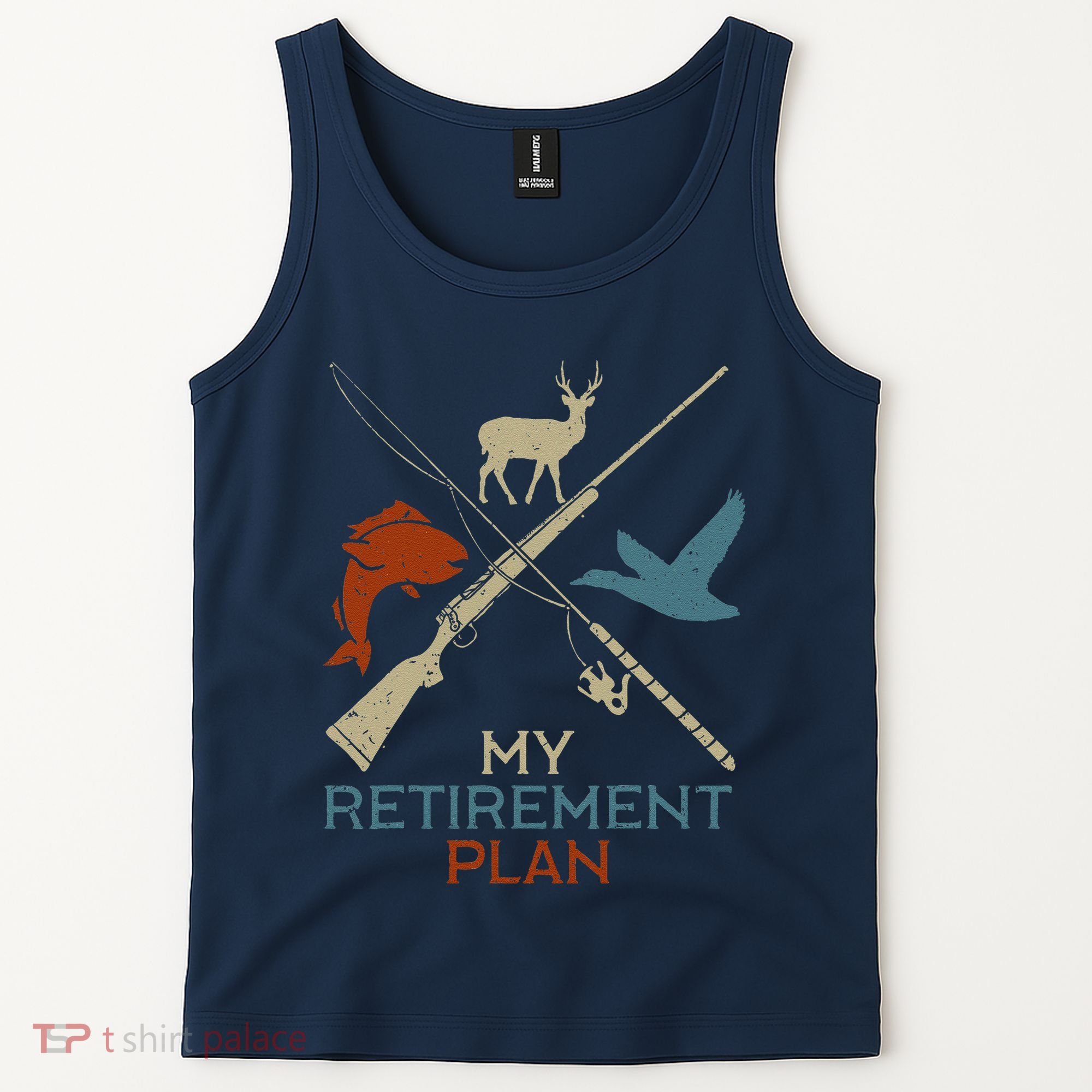 My Retirement Plan Hunting Fishing Hunter Grandfather Tank Top