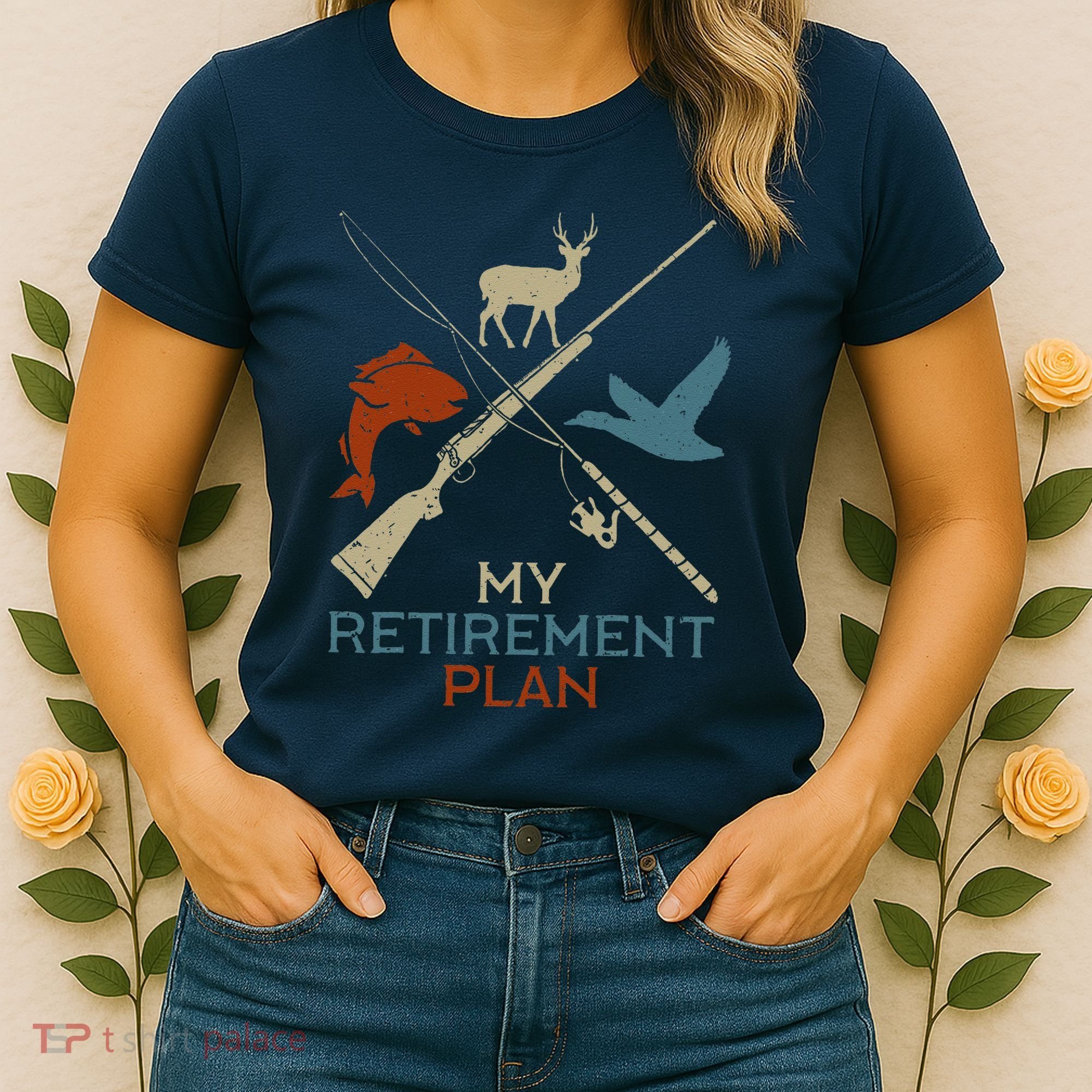 My Retirement Plan Hunting Fishing Hunter Grandfather Women's T-Shirt