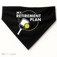My Retirement Plan Funny Pickleball Slogan USA-Made Doggie Bandana thumb 0