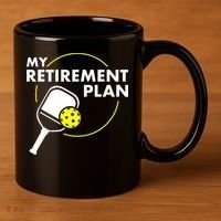 My Retirement Plan Funny Pickleball Slogan 11oz C Handle Ceramic Mug thumb 3