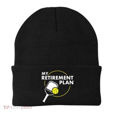 My Retirement Plan Funny Pickleball Slogan Beanie
