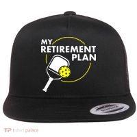 My Retirement Plan Funny Pickleball Slogan Flat Bill Trucker Hat thumb 0
