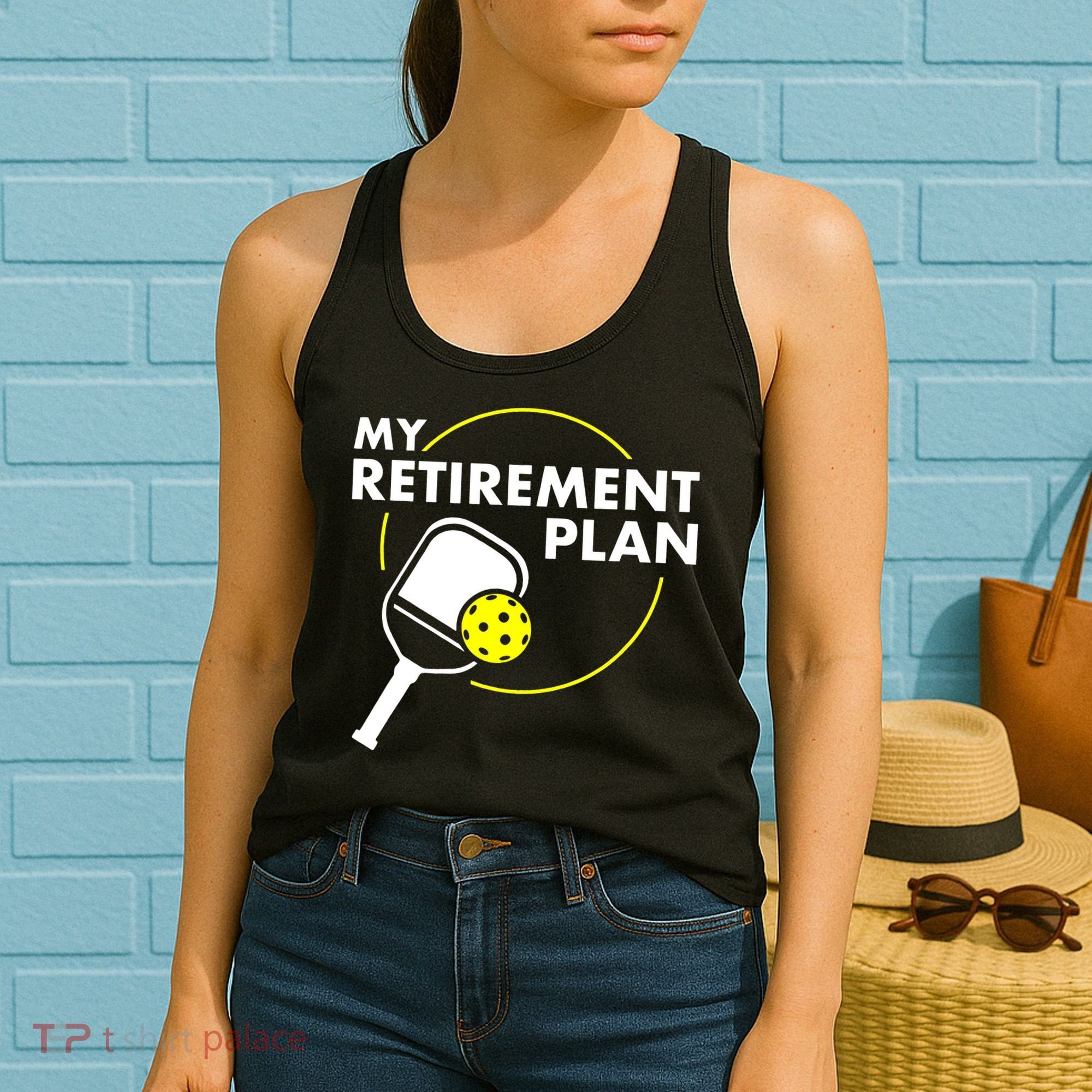 My Retirement Plan Funny Pickleball Slogan Women's Tank Top