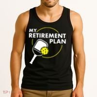 My Retirement Plan Funny Pickleball Slogan Tank Top thumb 3